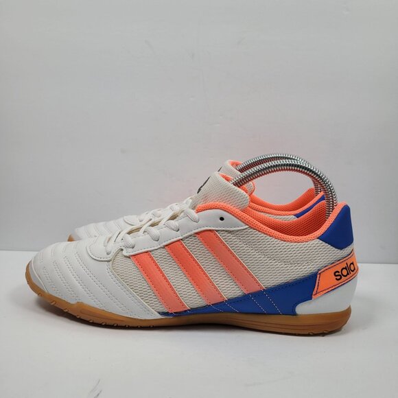 Adidas Super Sala Men's White/Orange/Blue Soccer Shoes FV2560 US Size 10.5 - Picture 2 of 8